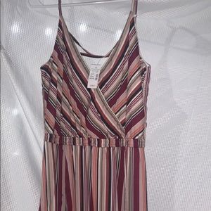 Maurice’s Striped midi dress with crisscross back